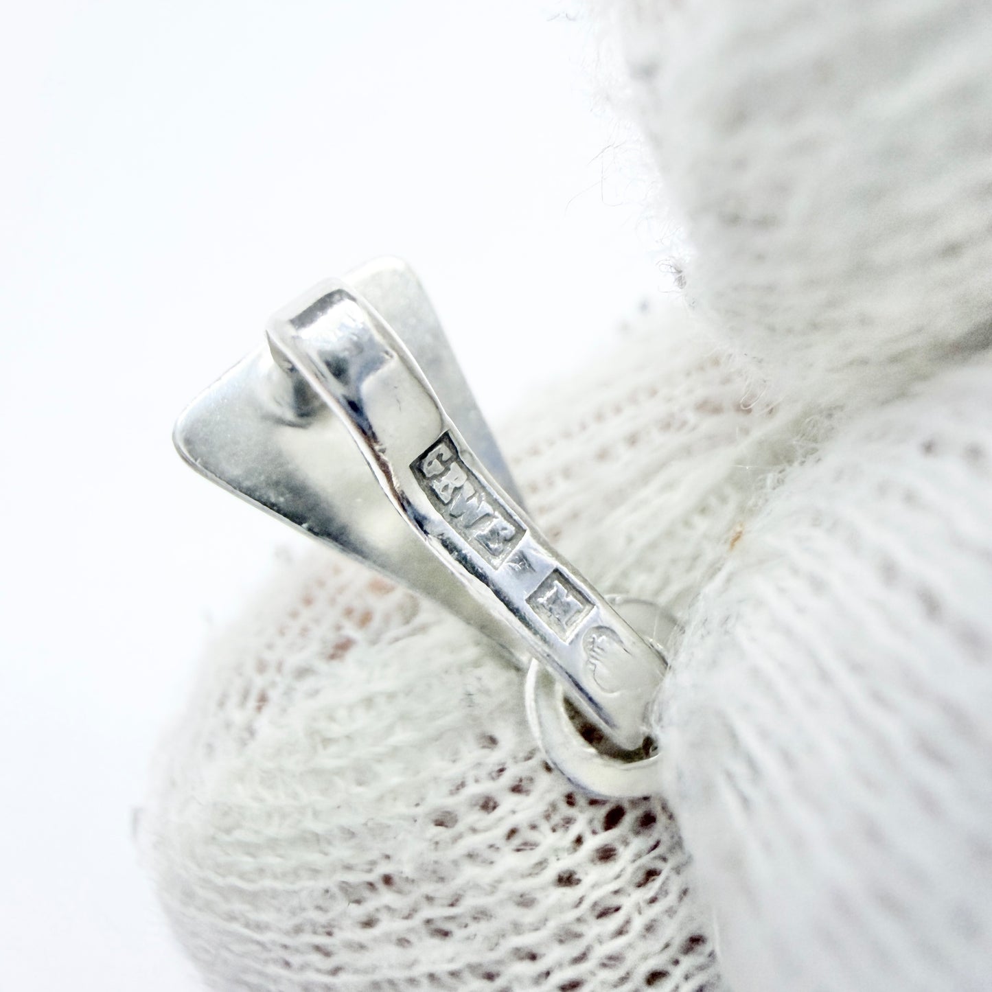 GeWe, Sweden 1946. Vintage Solid Silver Flower Pendant.