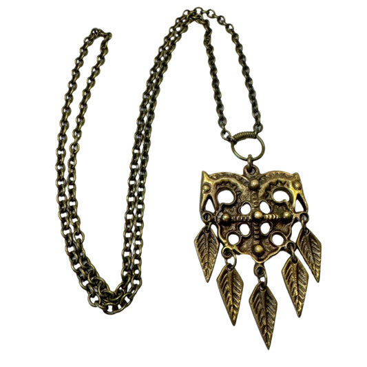 Kalevala Koru, Finland. Vintage Bronze Pendant Necklace.