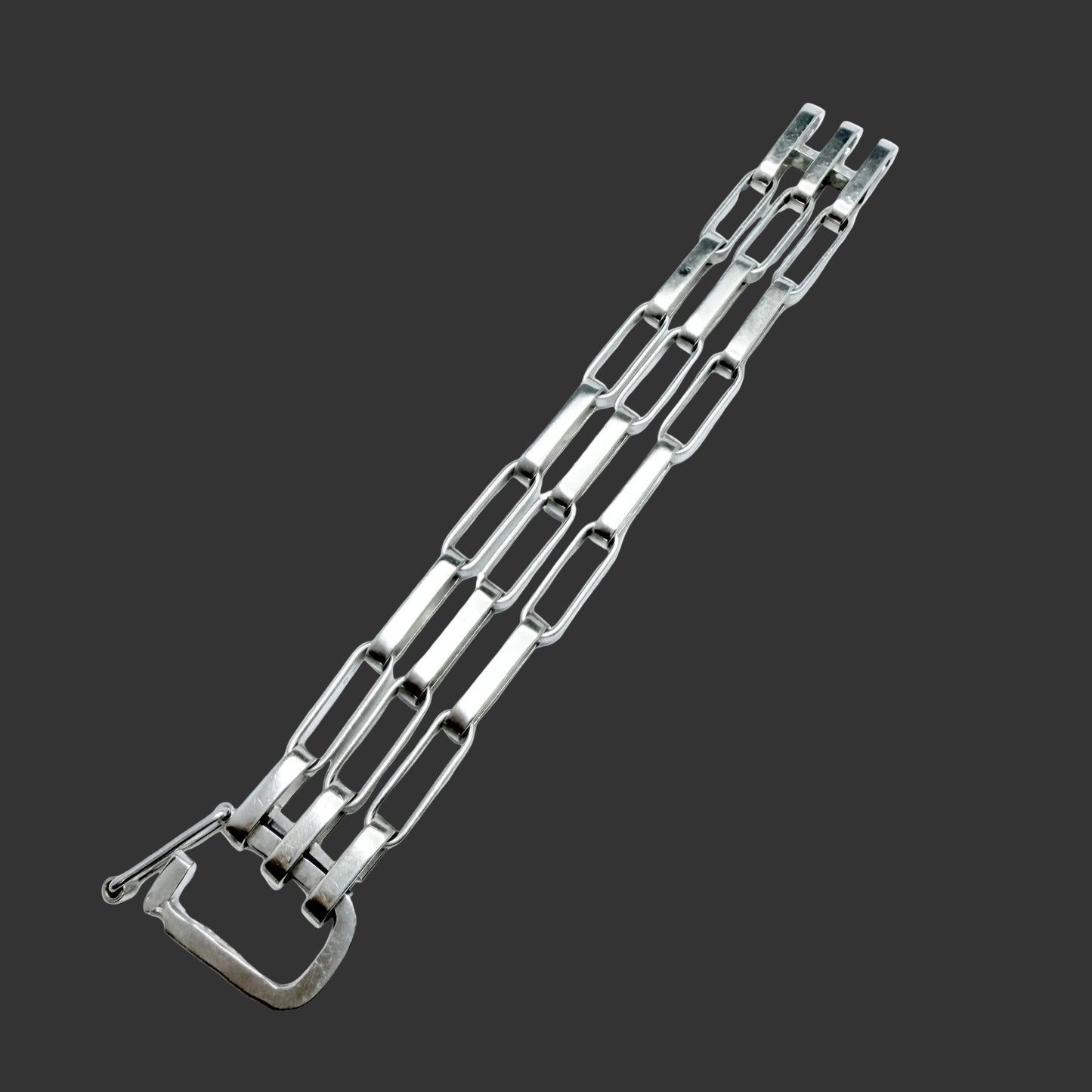 Karl Ingemar Johansson, Sweden 1966. Chunky Sterling Silver Bracelet. Signed.