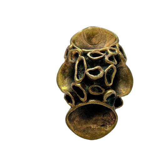 Finland 1970s. Vintage Bronze Ring. Design Reindeer Moss.
