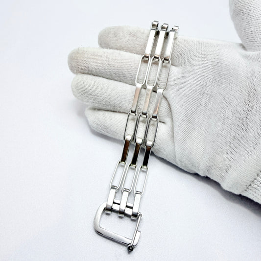 Karl Ingemar Johansson, Sweden 1966. Chunky Sterling Silver Bracelet. Signed.