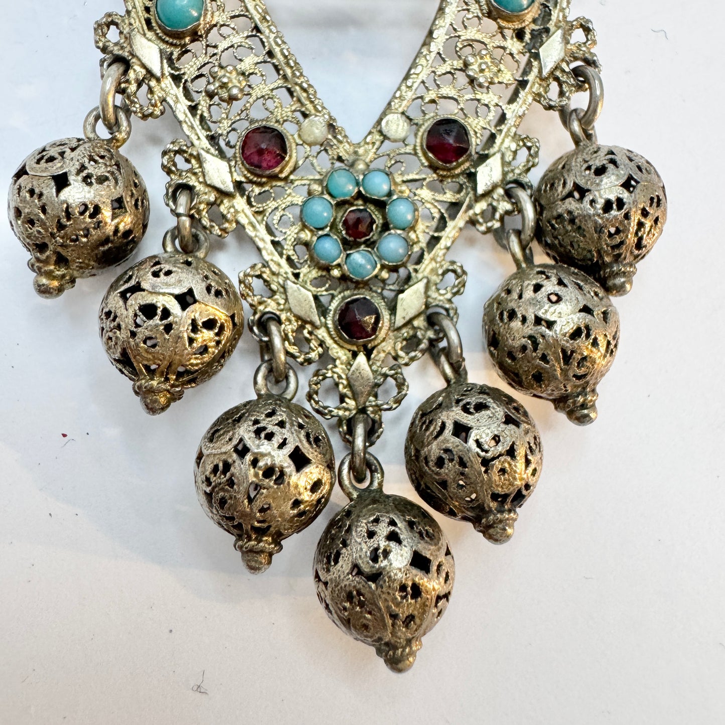 Vierlande Germany 1864. Antique Silver Brooch Pendant.