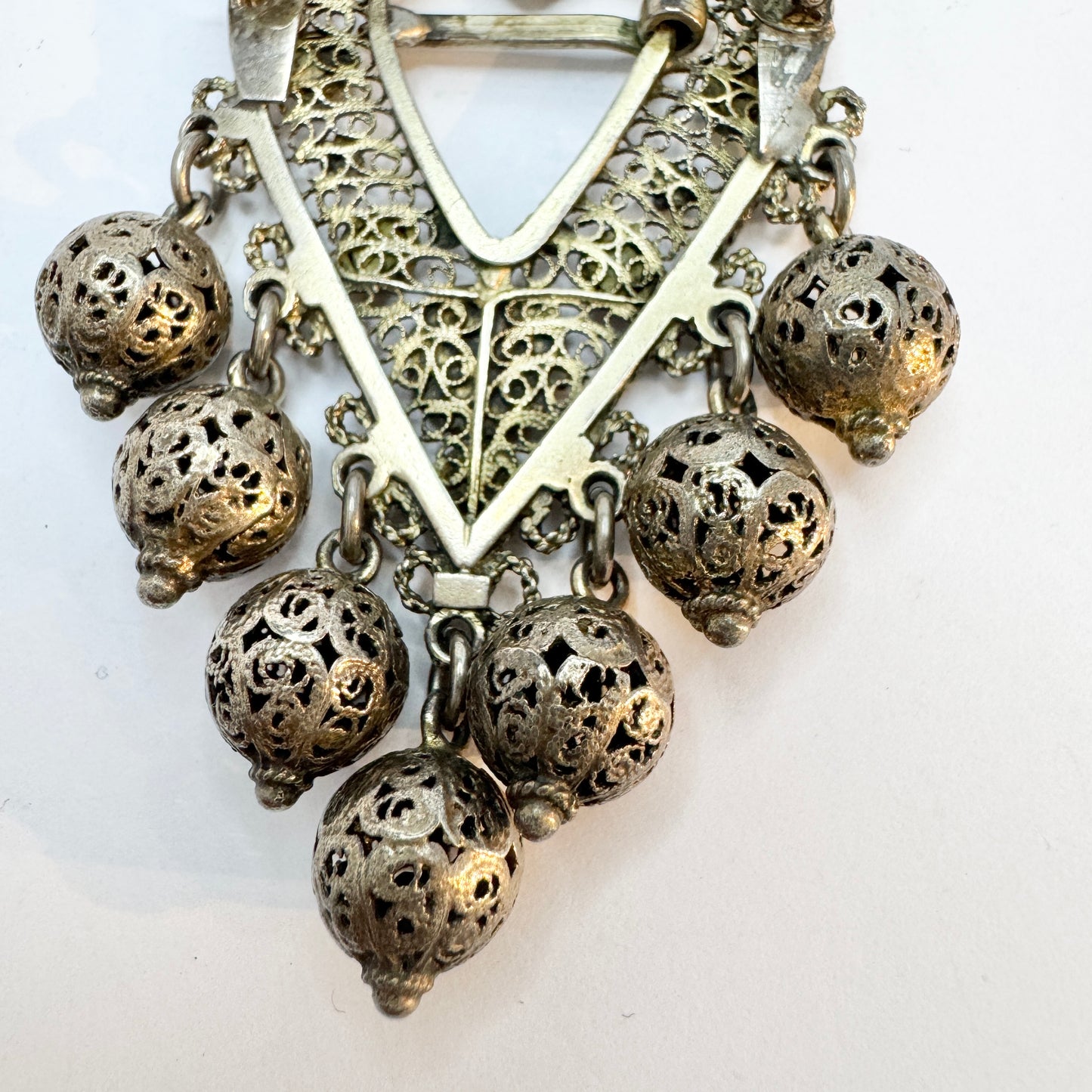 Vierlande Germany 1864. Antique Silver Brooch Pendant.