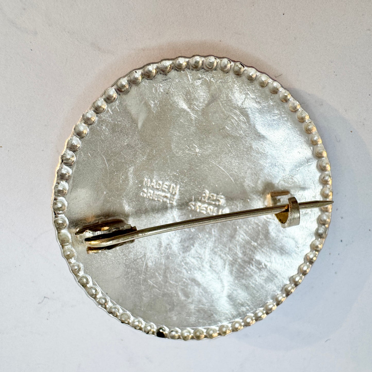 Greece. Vintage Sterling Silver Brooch.