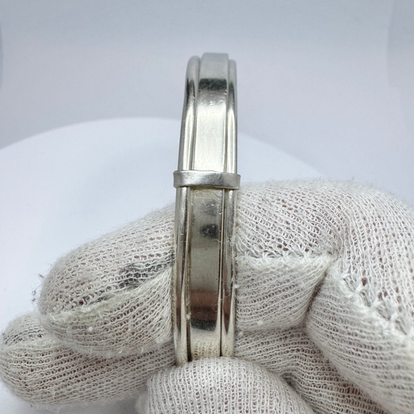 Vintage Sterling Silver Bangle Stack.