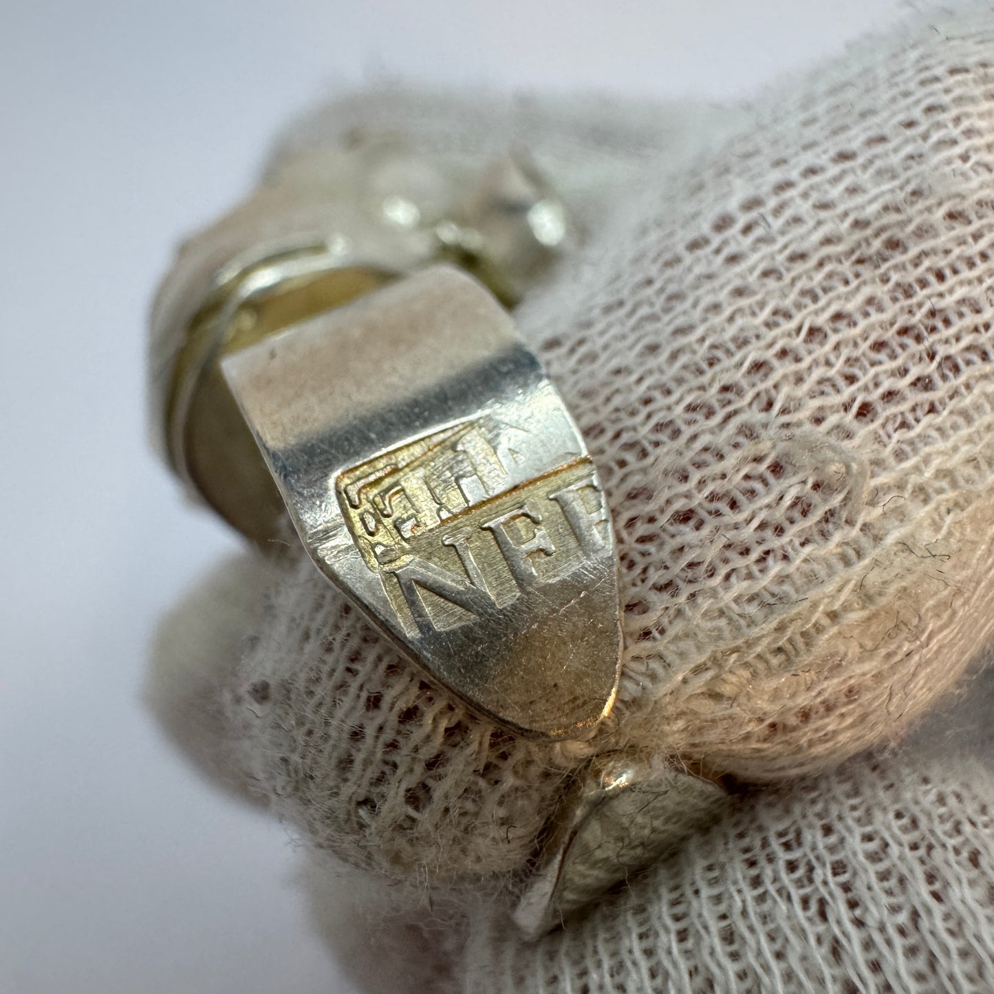 Nehl Faith-Ell, Sweden. Chunky Vintage Brutalist Sterling Silver Ring
