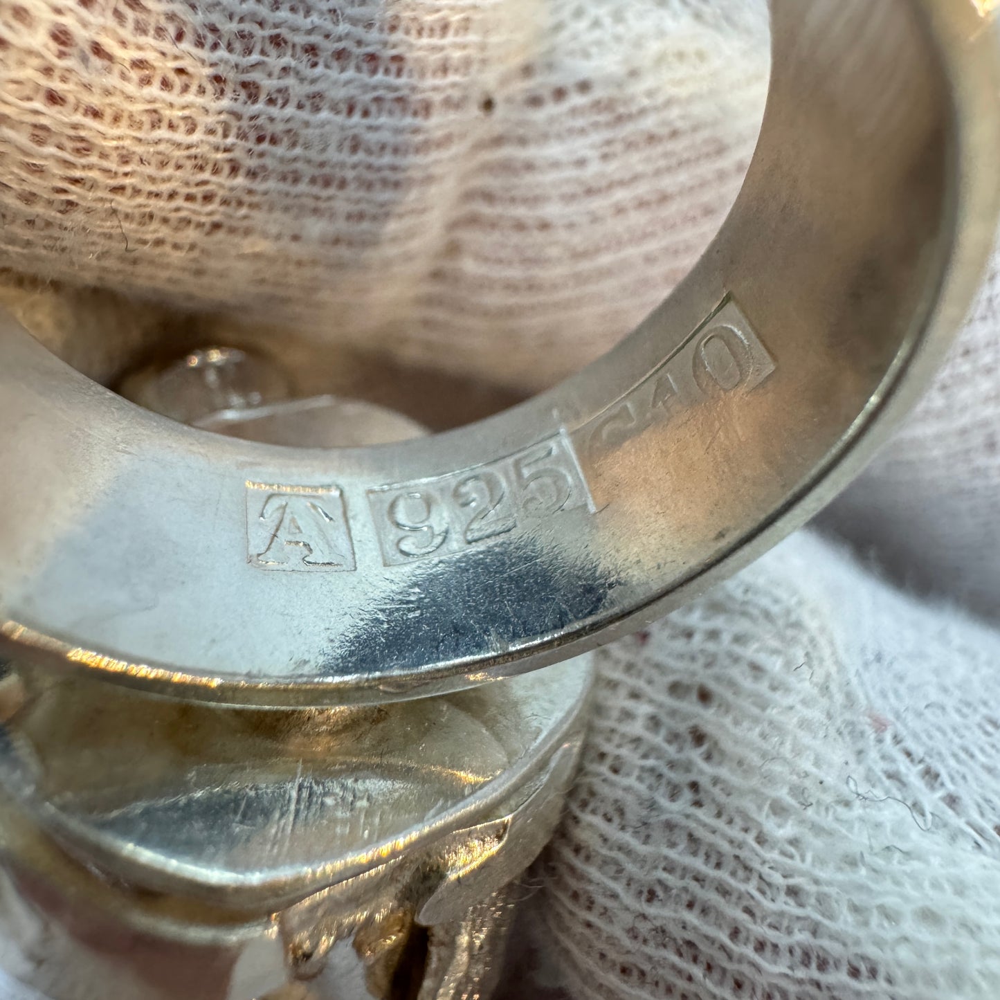 Nehl Faith-Ell, Sweden. Chunky Vintage Brutalist Sterling Silver Ring