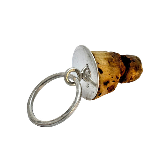 Skare Richard Gregorius, Sweden 1922. Antique Silver Wine Cork Stopper. (Pendant)
