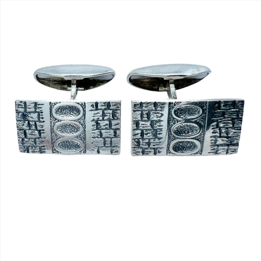 Martti Viikinniemi, Finland 1971 Solid Silver Pair of Cufflinks.