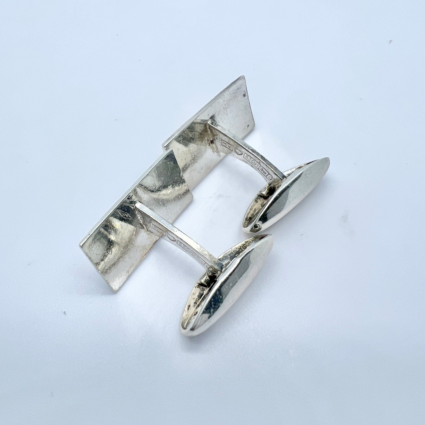 Martti Viikinniemi, Finland 1971 Solid Silver Pair of Cufflinks.