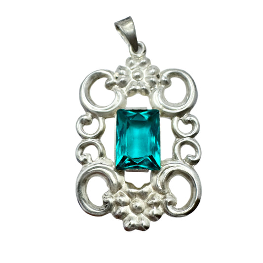 Wahlbergs, Sweden year 1950. Solid Silver Paste Pendant.