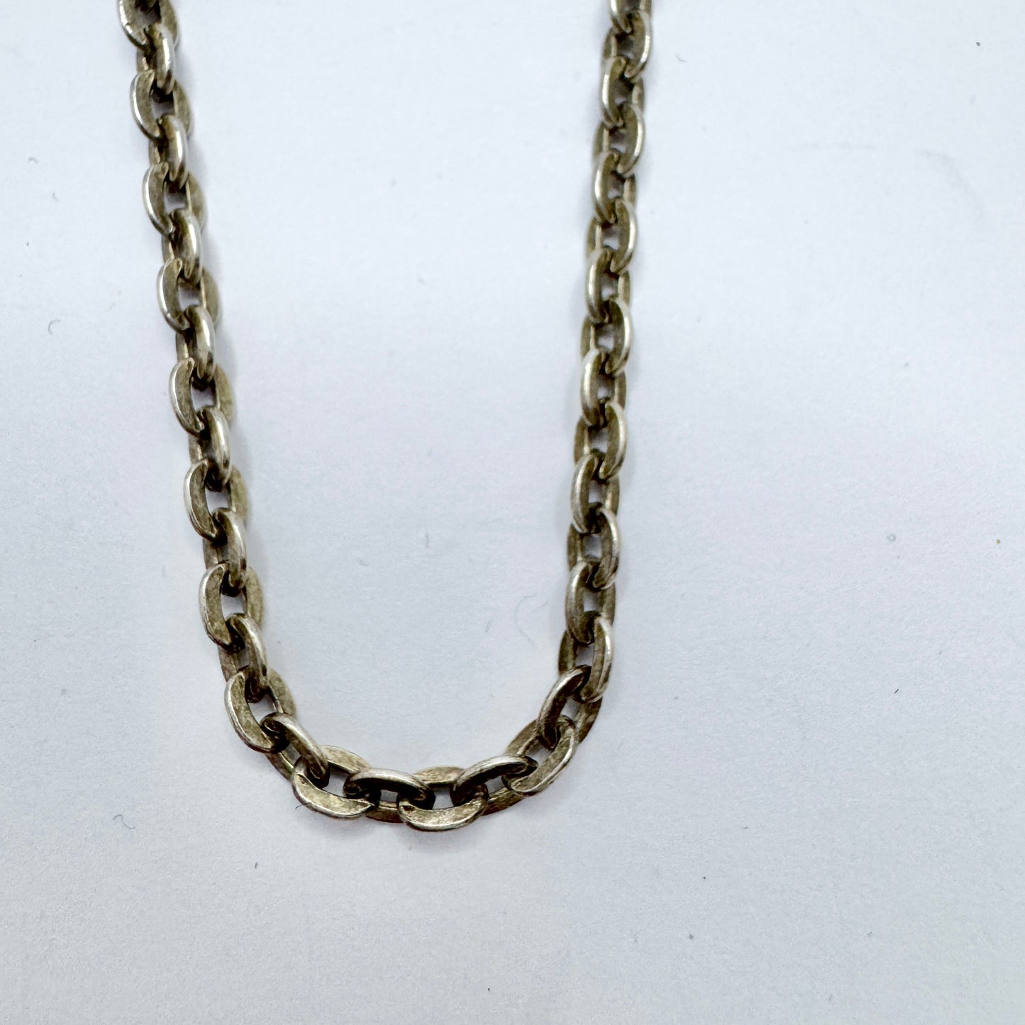 Friedrich Binder, Germany. Vintage c 1950s Solid Silver 81cm Chain.