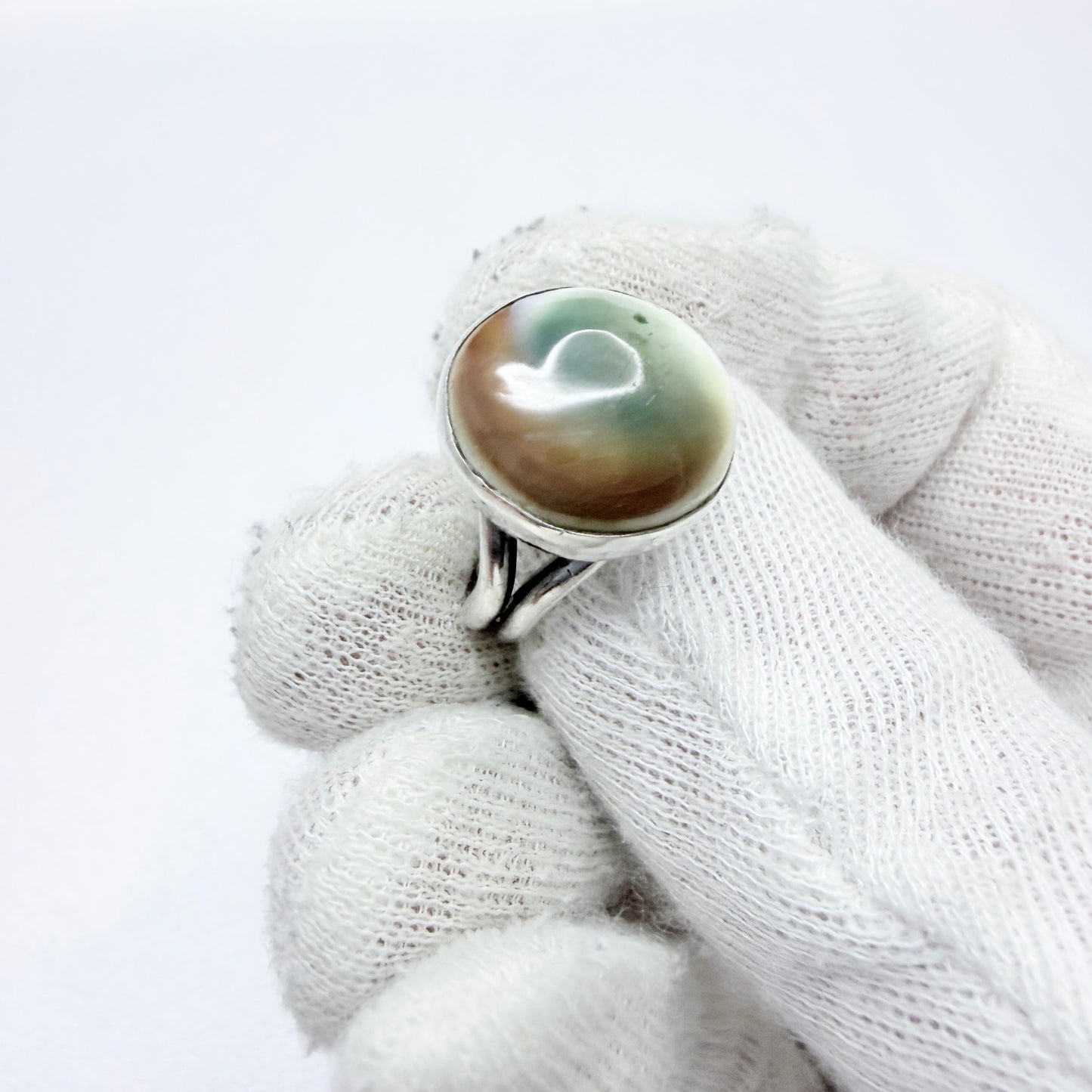 Art & Crafts Solid Silver Operculum Ring.