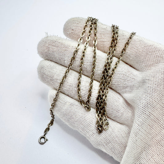 Friedrich Binder, Germany. Vintage c 1950s Solid Silver 81cm Chain.