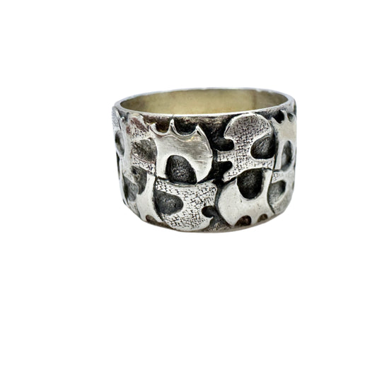 Helsingin Koruvalmiste, Finland 1971 Vintage Sterling Silver Ring