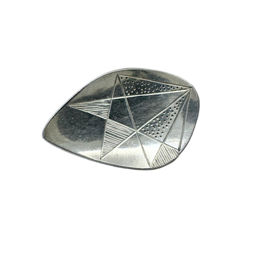 Öhman, Sweden 1958. Vintage Mid-Century Modern Sterling Silver Brooch