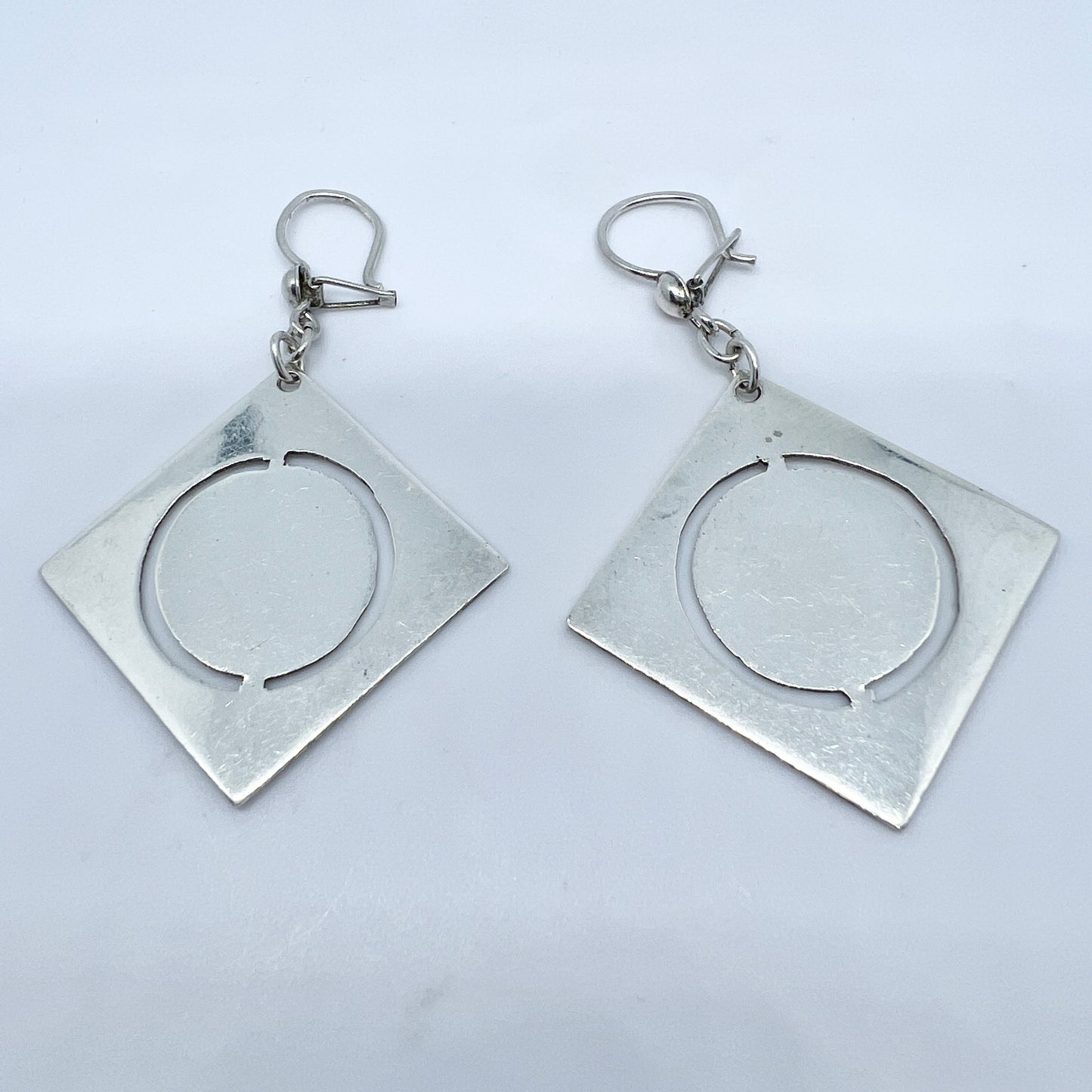 Olov Brave, Sweden 1987. Vintage Sterling Silver Earrings.