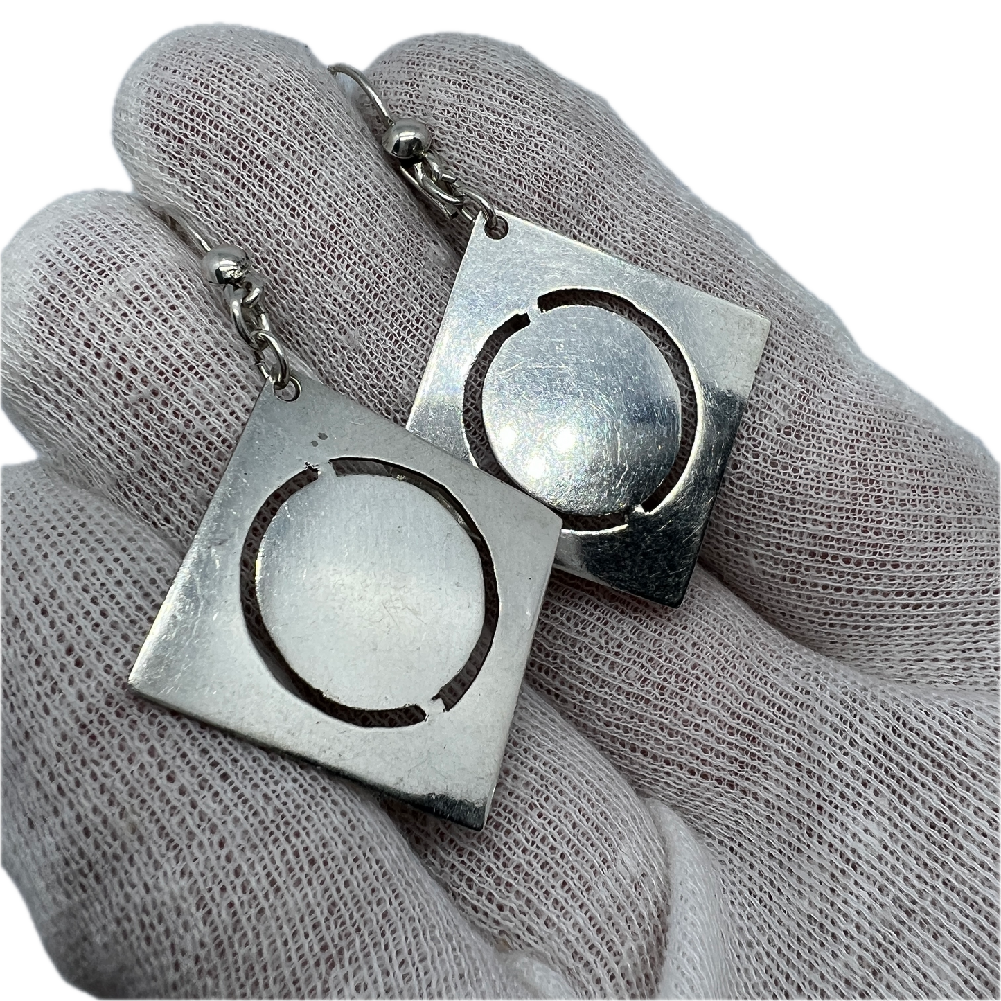 Olov Brave, Sweden 1987. Vintage Sterling Silver Earrings.