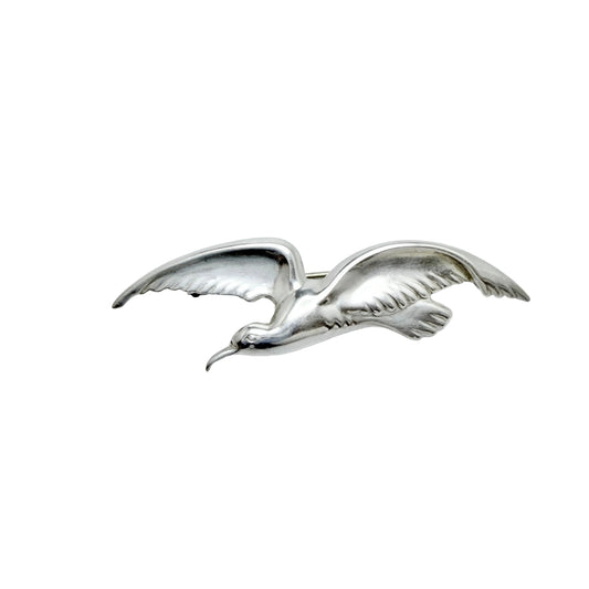 Vintage c 1950s. Solid Silver Bird Brooch.