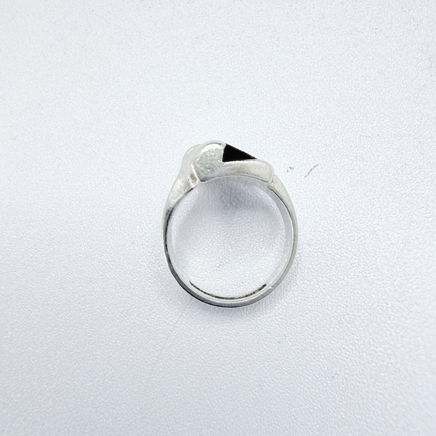 Zoltan Popovits for Lapponia, Finland 1980s. Vintage Sterling Silver Ebony Ring.