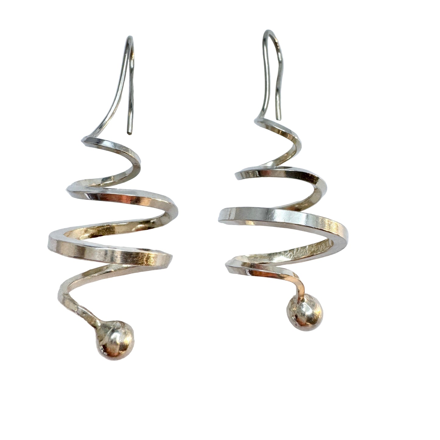 Robbert, Sweden 1972. Vintage Sterling Silver Earrings. Signed.