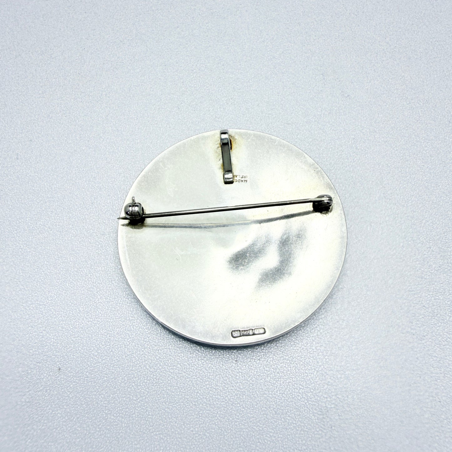 History of Ireland. Sterling Silver Brooch Pendant.