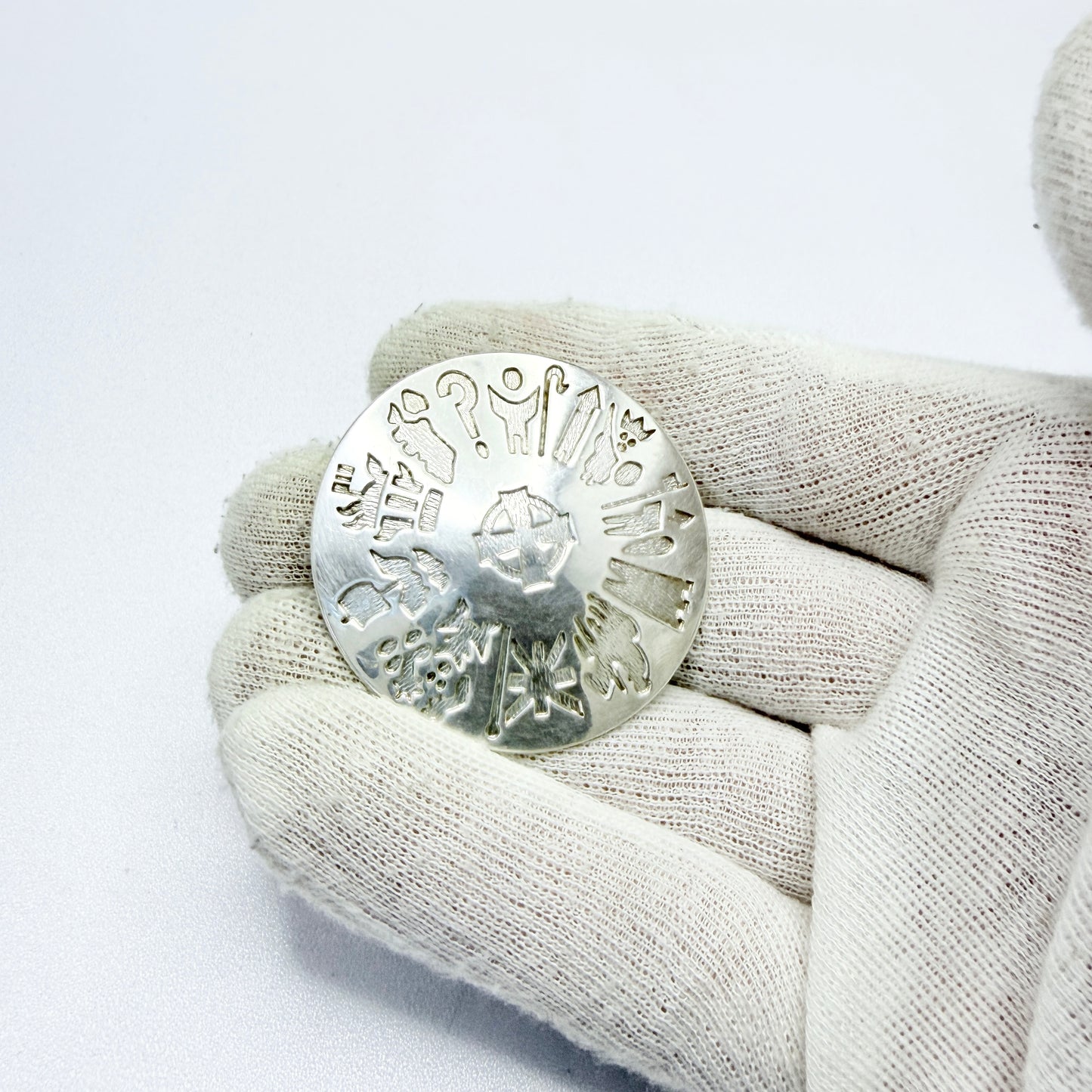 History of Ireland. Sterling Silver Brooch Pendant.