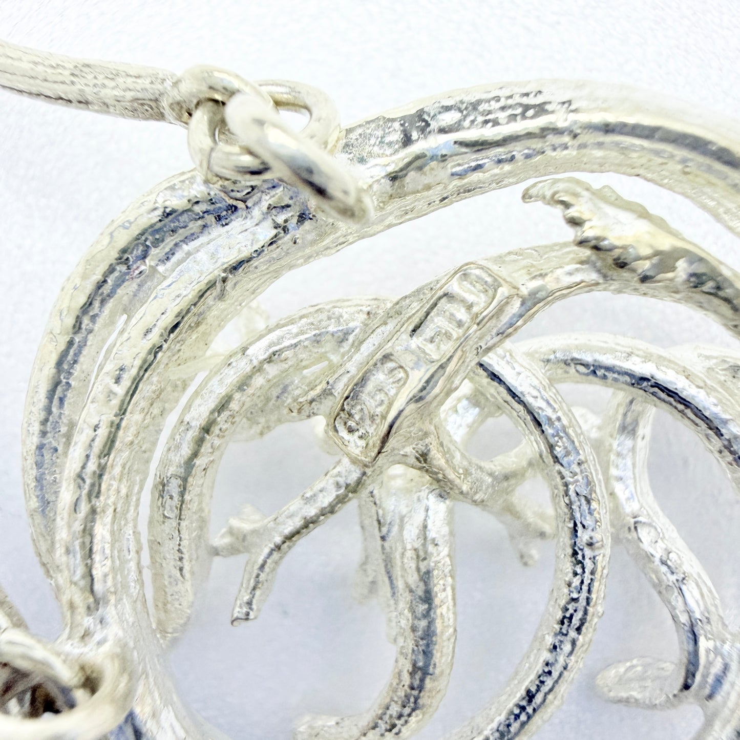 Flora Danica, Denmark. Vintage Sterling Silver Pendant Necklace.