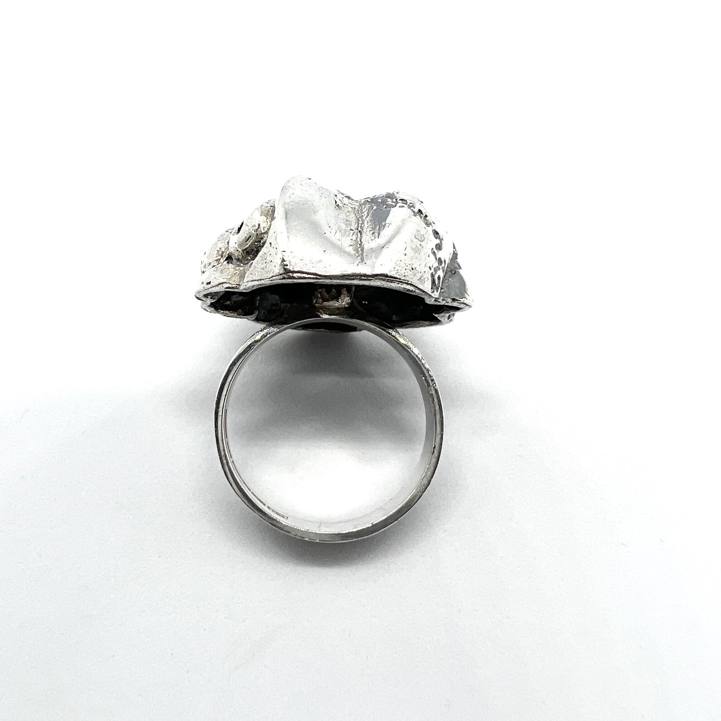 Martti Viikinniemi, Finland year 1970. Bold Vintage Solid Silver Ring.