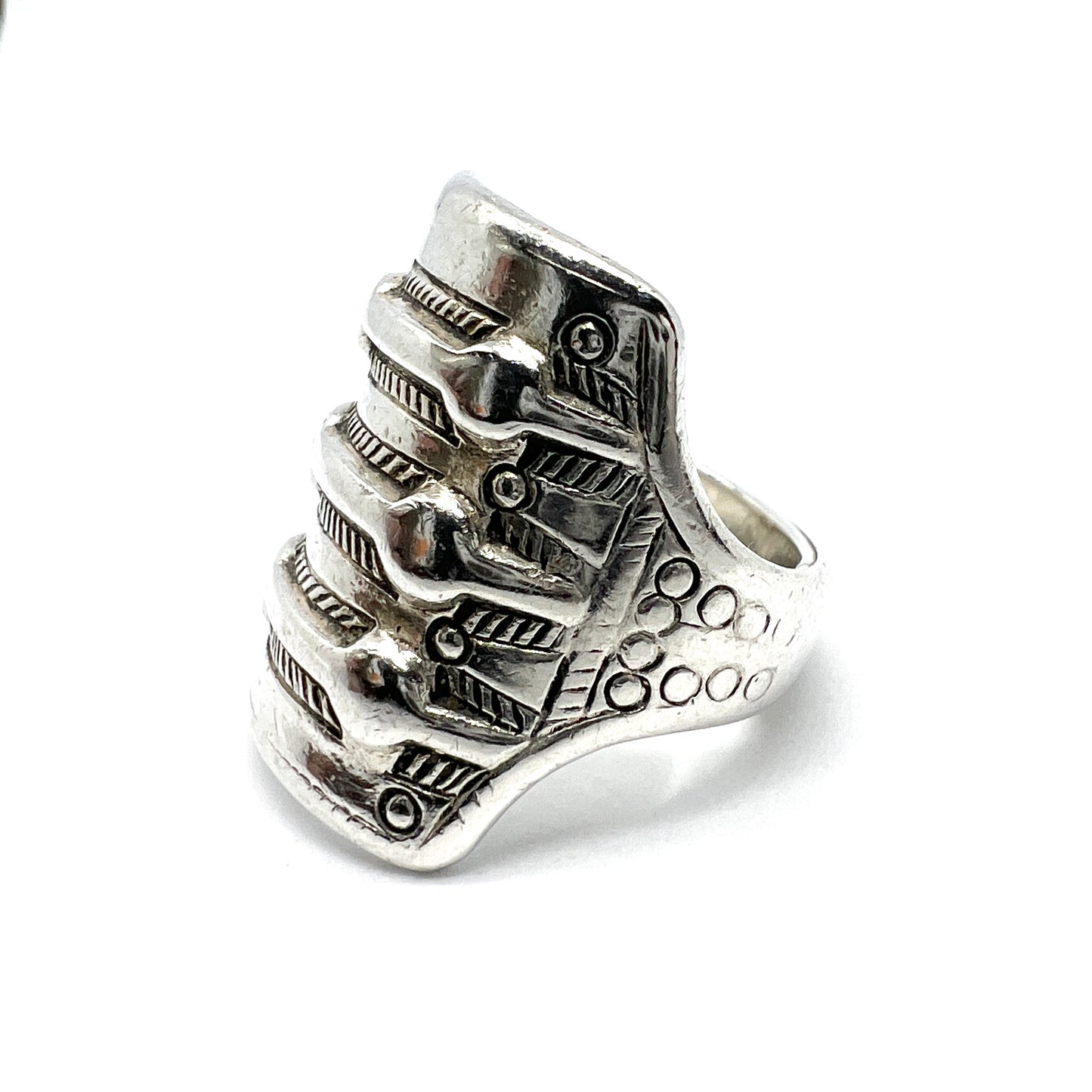 David-Andersen, Norway. Vintage Sterling Silver Viking Copy Unisex Ring.