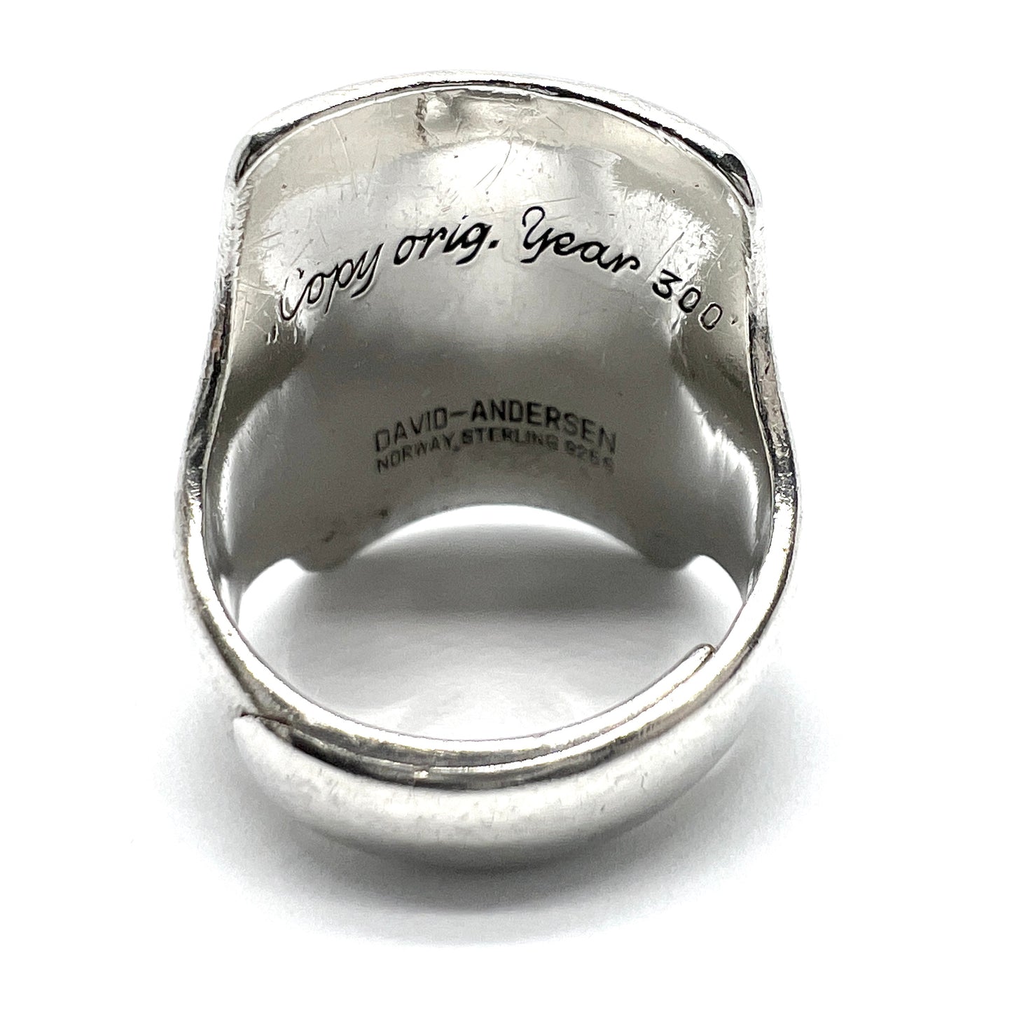 David-Andersen, Norway. Vintage Sterling Silver Viking Copy Unisex Ring.