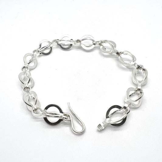 H. Bergman, Finland 1974. Vintage Solid Silver Bracelet.