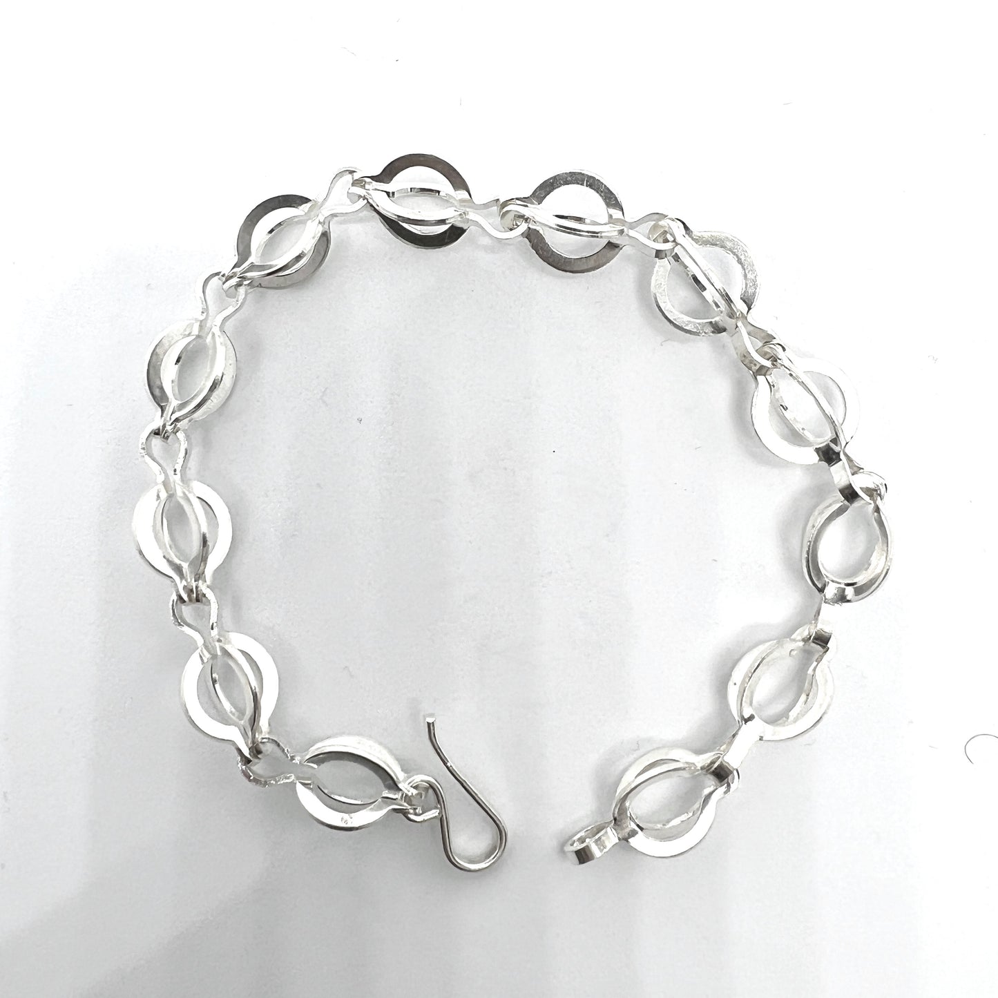 H. Bergman, Finland 1974. Vintage Solid Silver Bracelet.