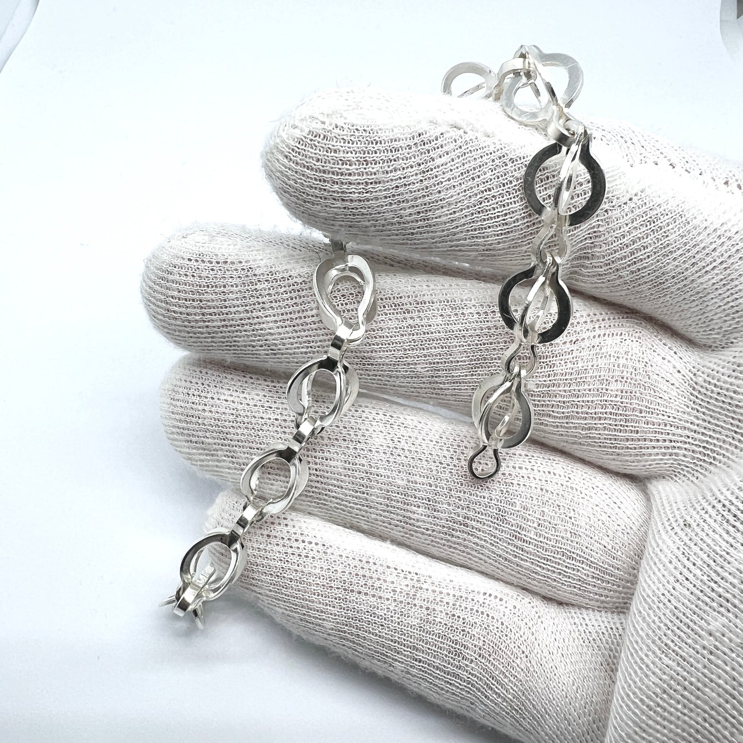 H. Bergman, Finland 1974. Vintage Solid Silver Bracelet.