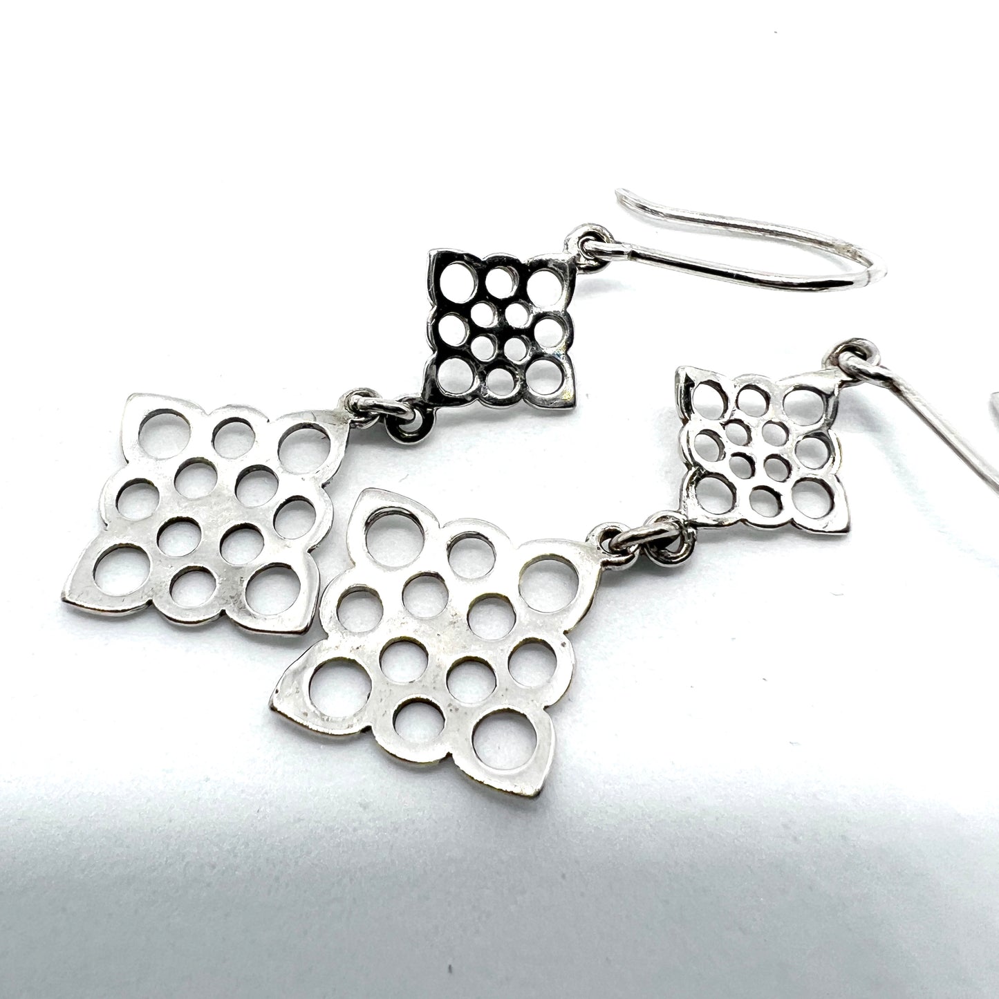 Liisa Vitali for Kultakeskus, Finland Vintage Sterling Silver Earrings.