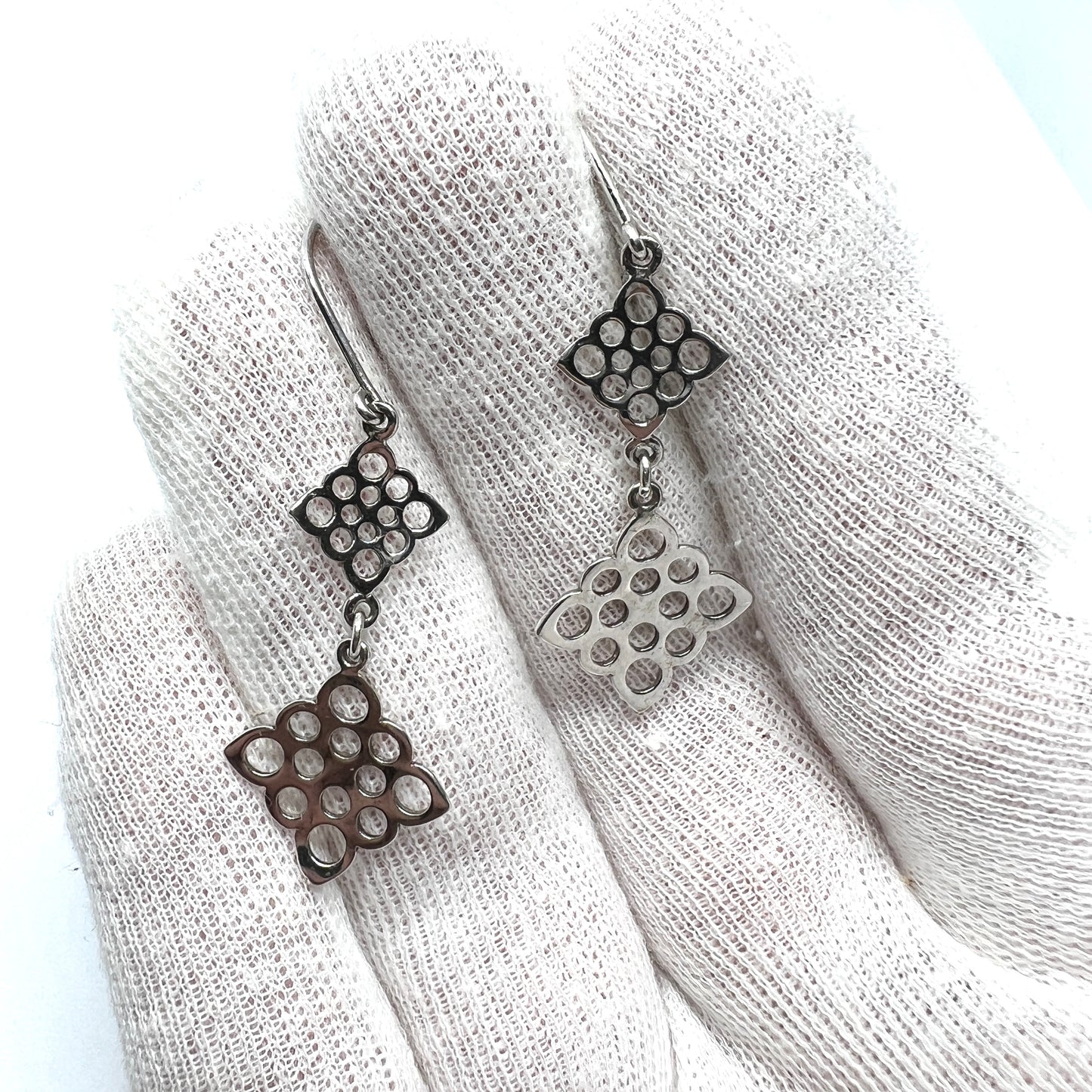 Liisa Vitali for Kultakeskus, Finland Vintage Sterling Silver Earrings.