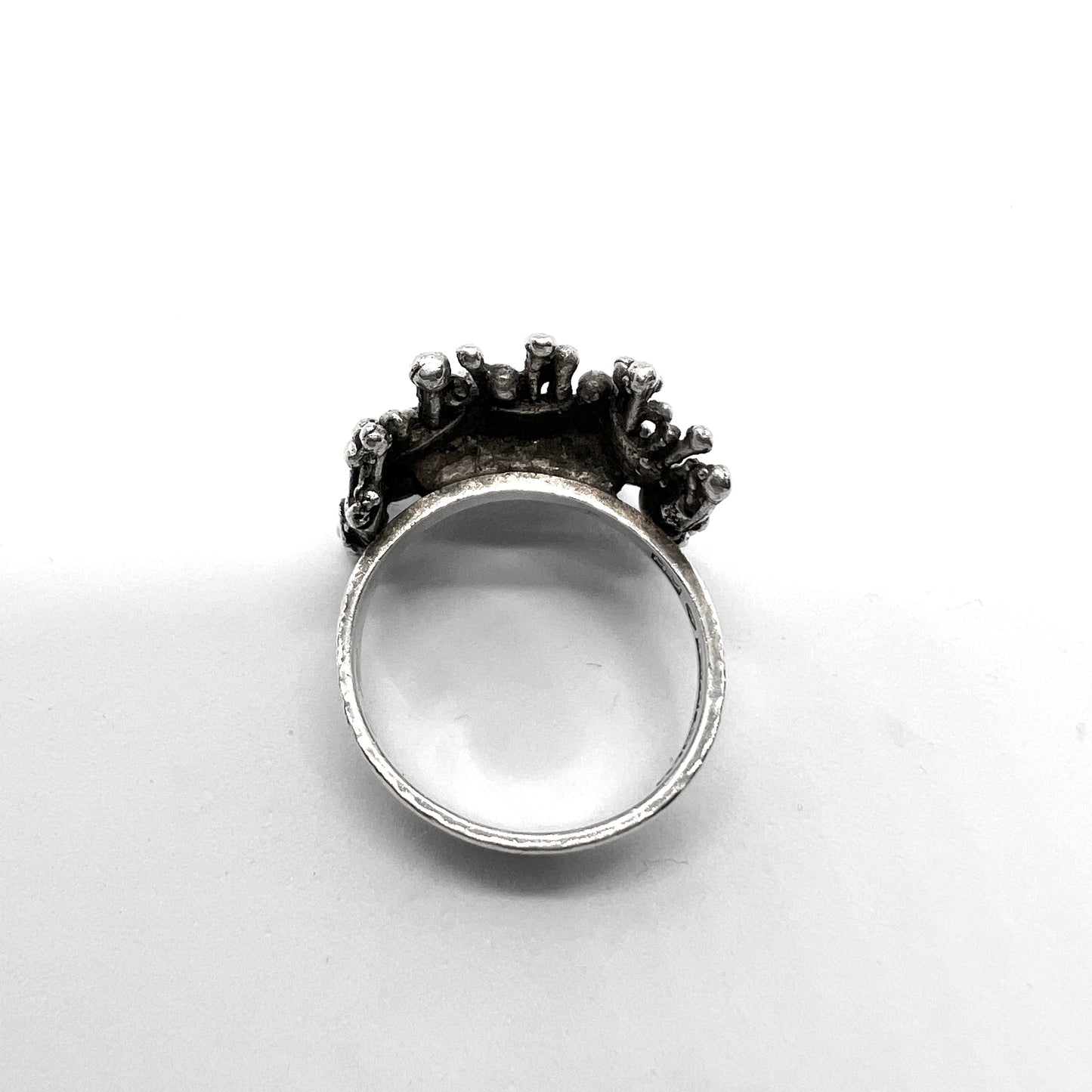 Martti Viikinniemi Finland 1969. Vintage Modernist Solid Silver Ring.