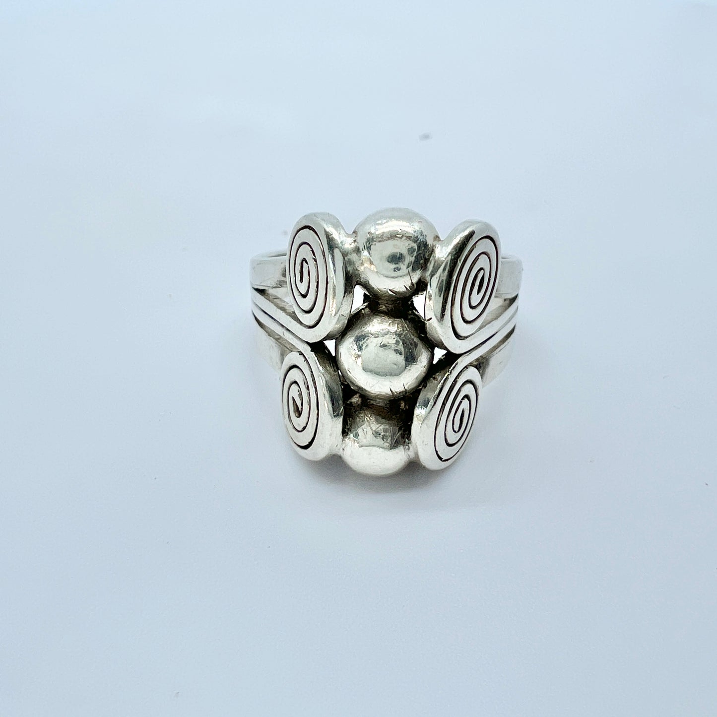 Julius Klagenborg, Denmark 1950-60s. Vintage Solid Silver Ring.