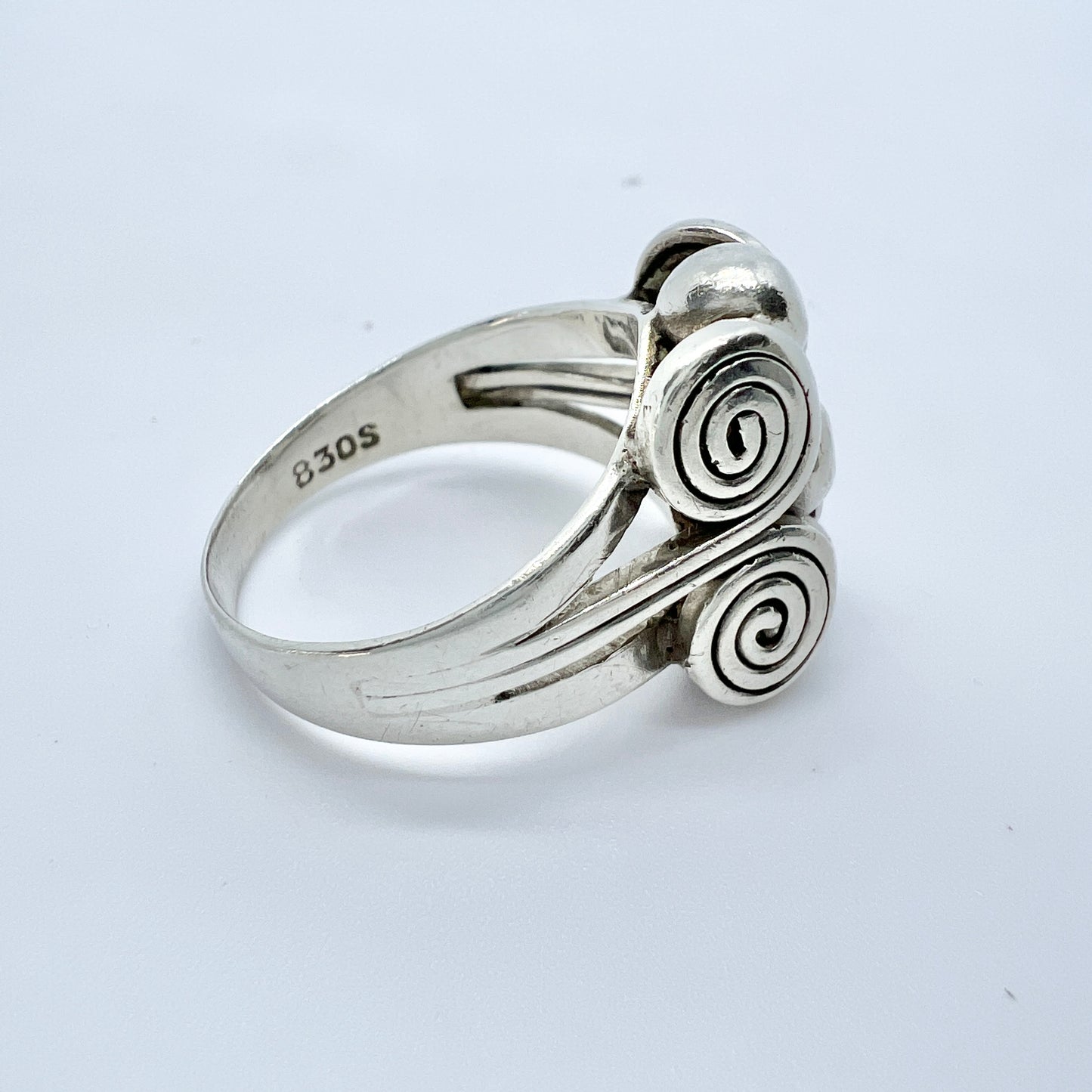 Julius Klagenborg, Denmark 1950-60s. Vintage Solid Silver Ring.