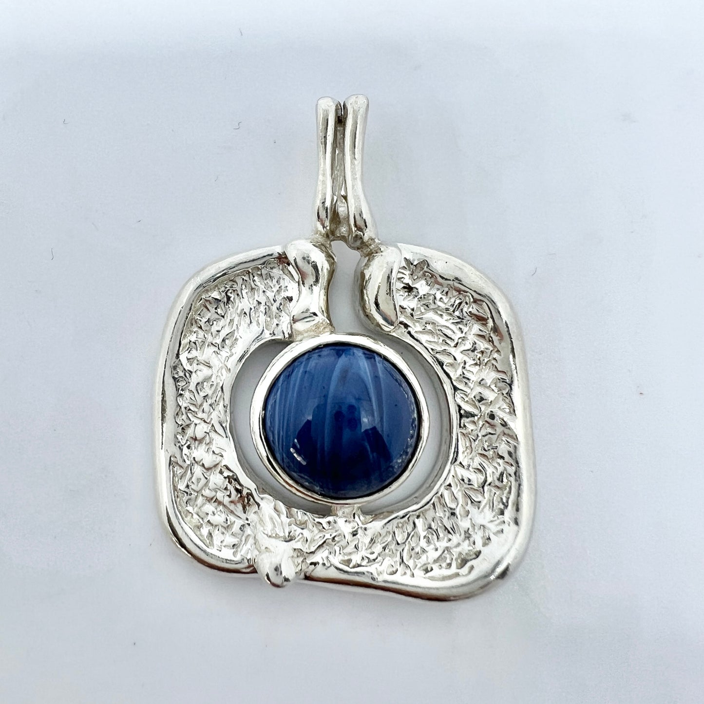 Nordström, Sweden 1970s. Vintage Sterling Silver Bergslagen-stone Pendant.