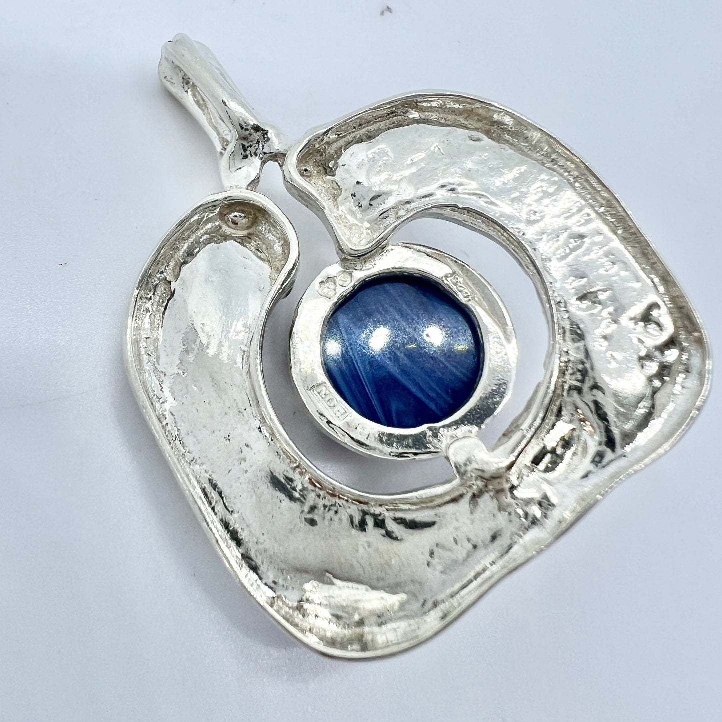 Nordström, Sweden 1970s. Vintage Sterling Silver Bergslagen-stone Pendant.