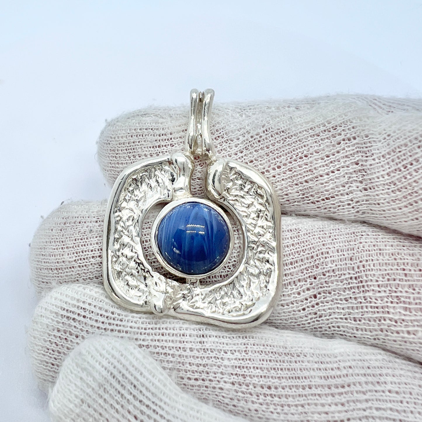 Nordström, Sweden 1970s. Vintage Sterling Silver Bergslagen-stone Pendant.