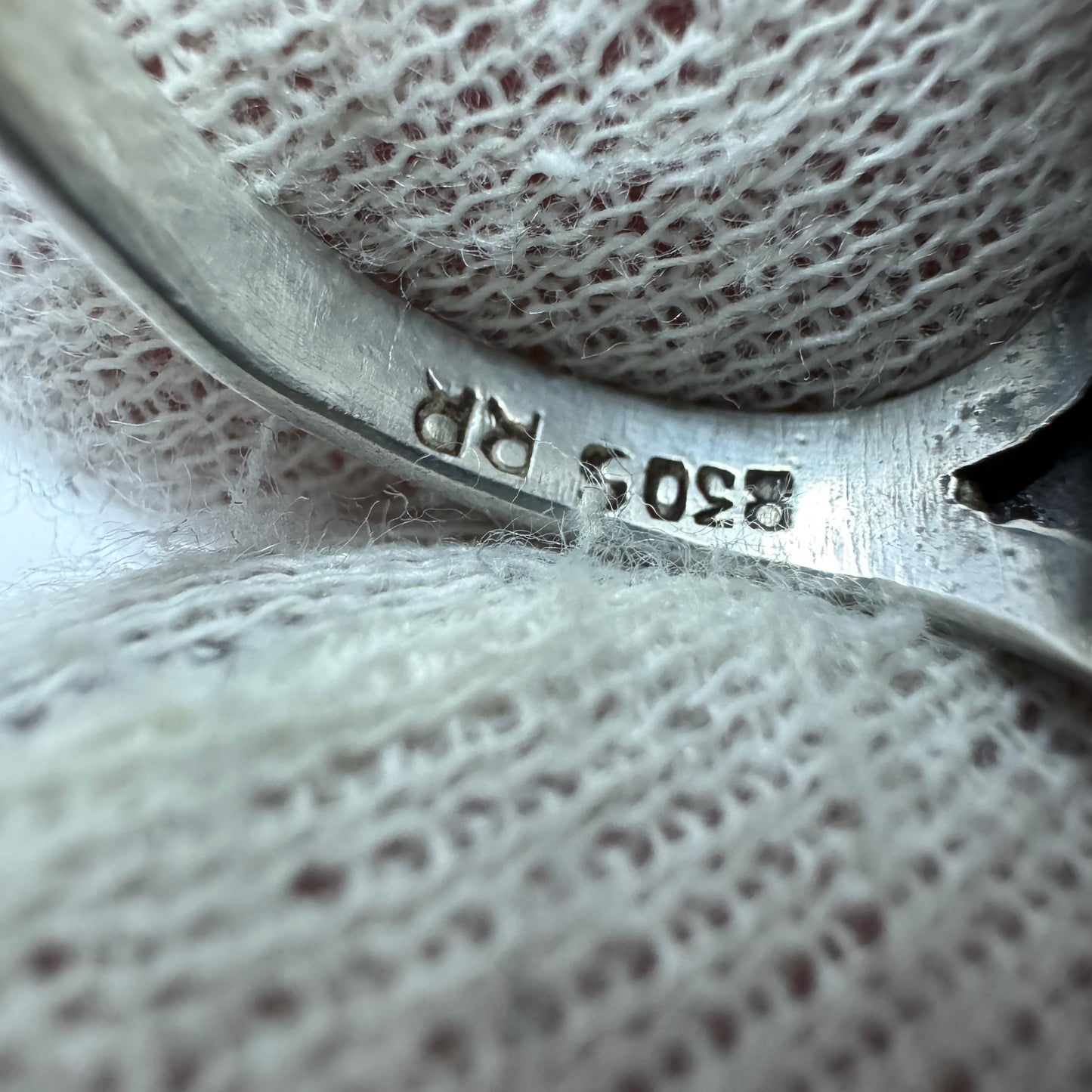 RR, Denmark ca 1940s. Vintage Solid Silver Ring