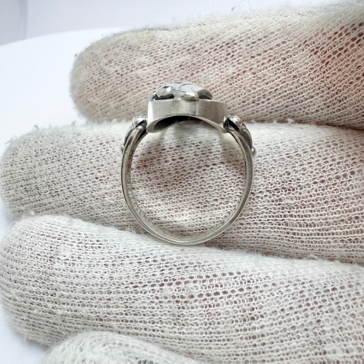 RR, Denmark ca 1940s. Vintage Solid Silver Ring