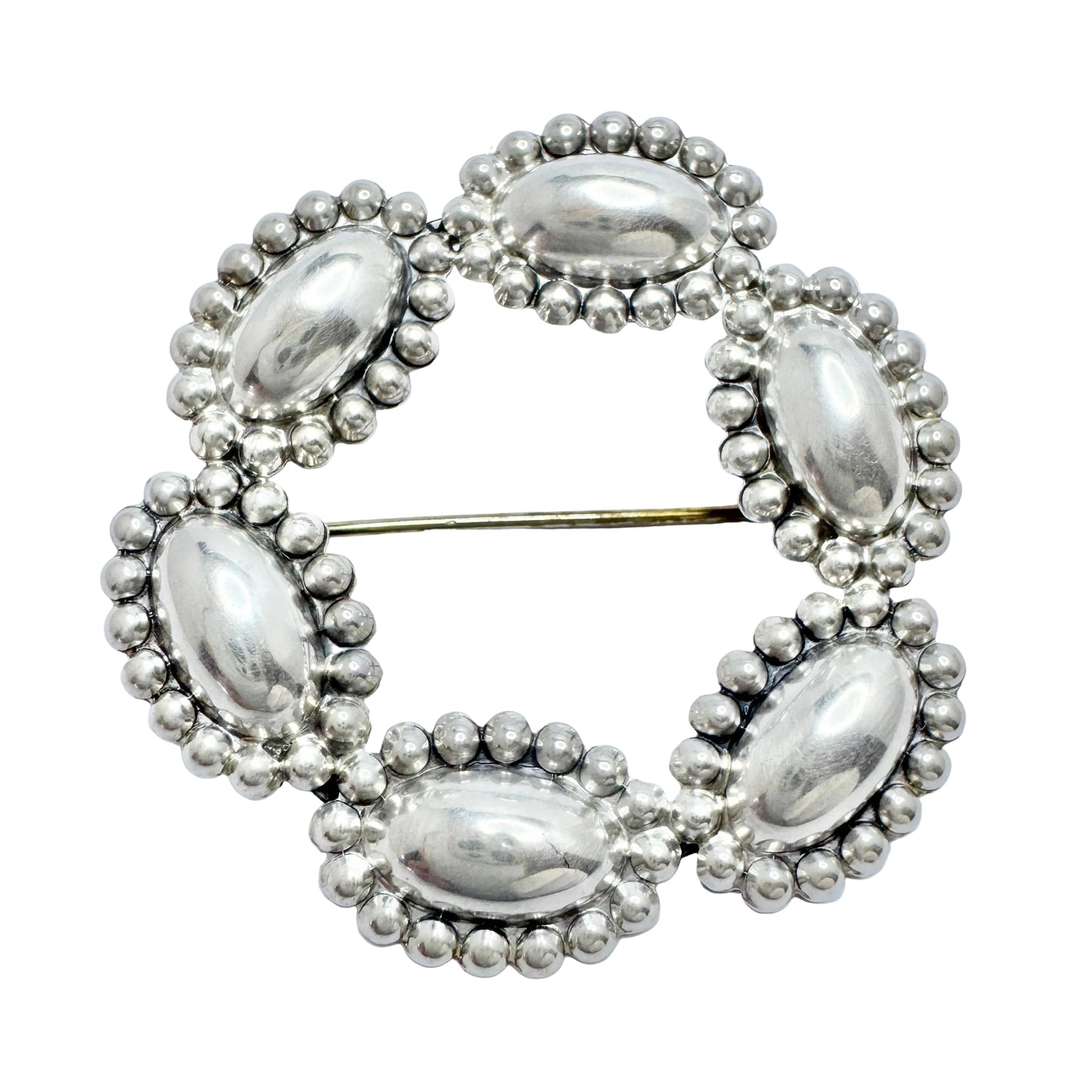 Pinco, Sweden 1953. Vintage Solid Silver Brooch.