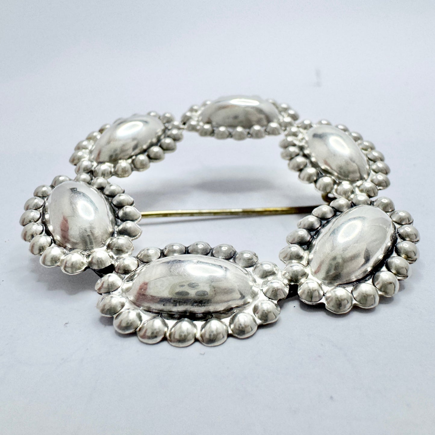 Pinco, Sweden 1953. Vintage Solid Silver Brooch.