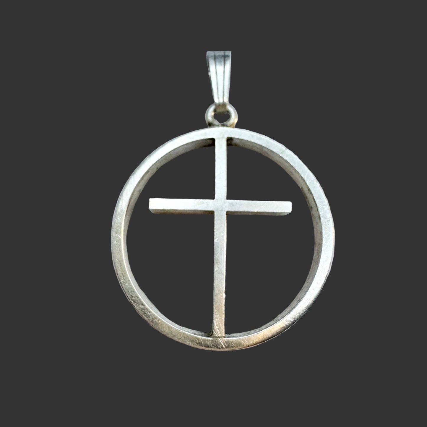Kordes Lichtenfels, Germany. Vintage Solid Silver Cross Pendant.