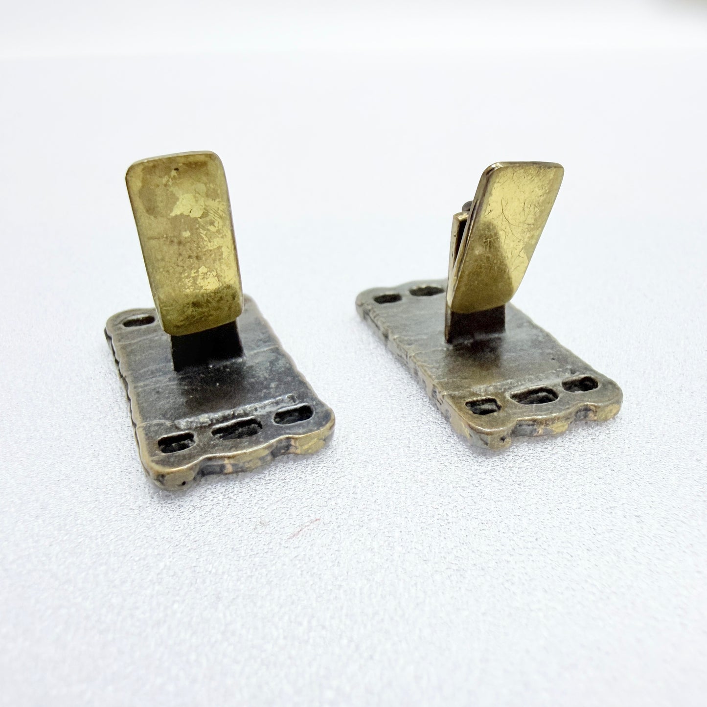Pentti Sarpaneva, Finland 1970s. Large Vintage Bronze Cufflinks