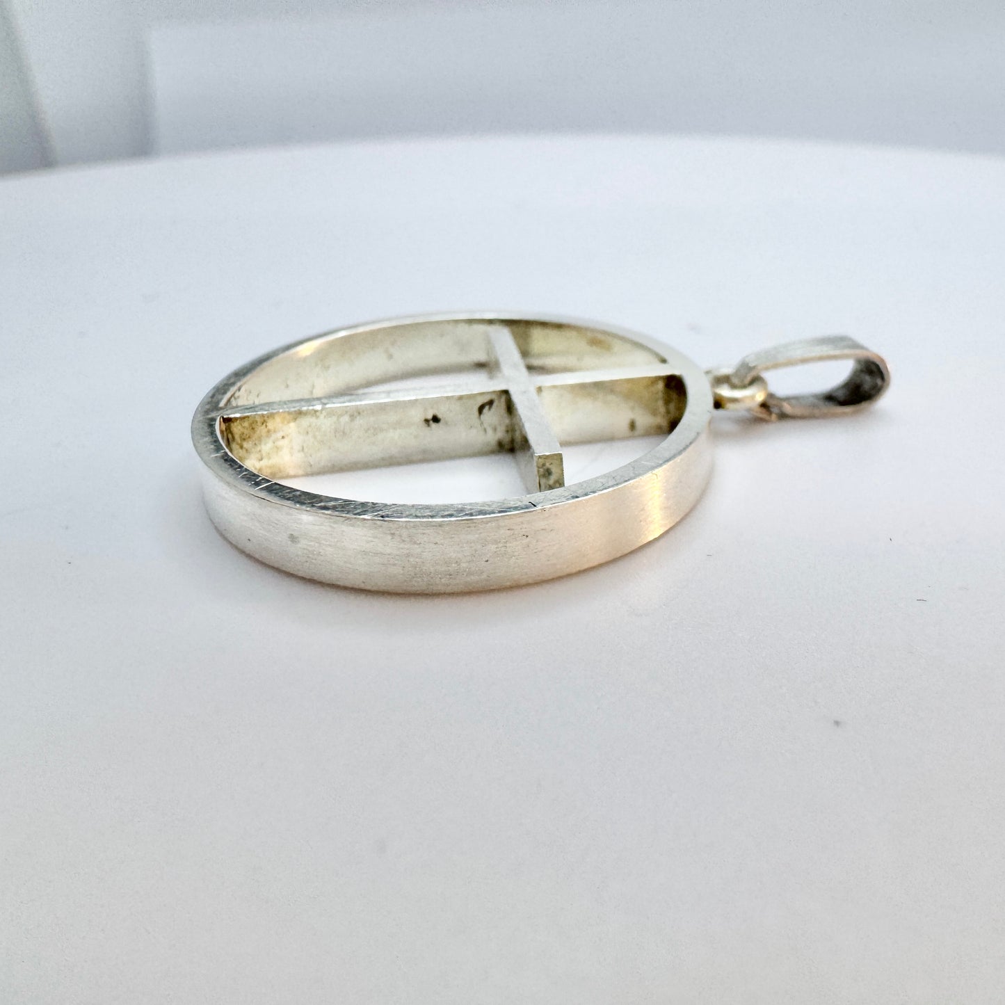 Kordes Lichtenfels, Germany. Vintage Solid Silver Cross Pendant.