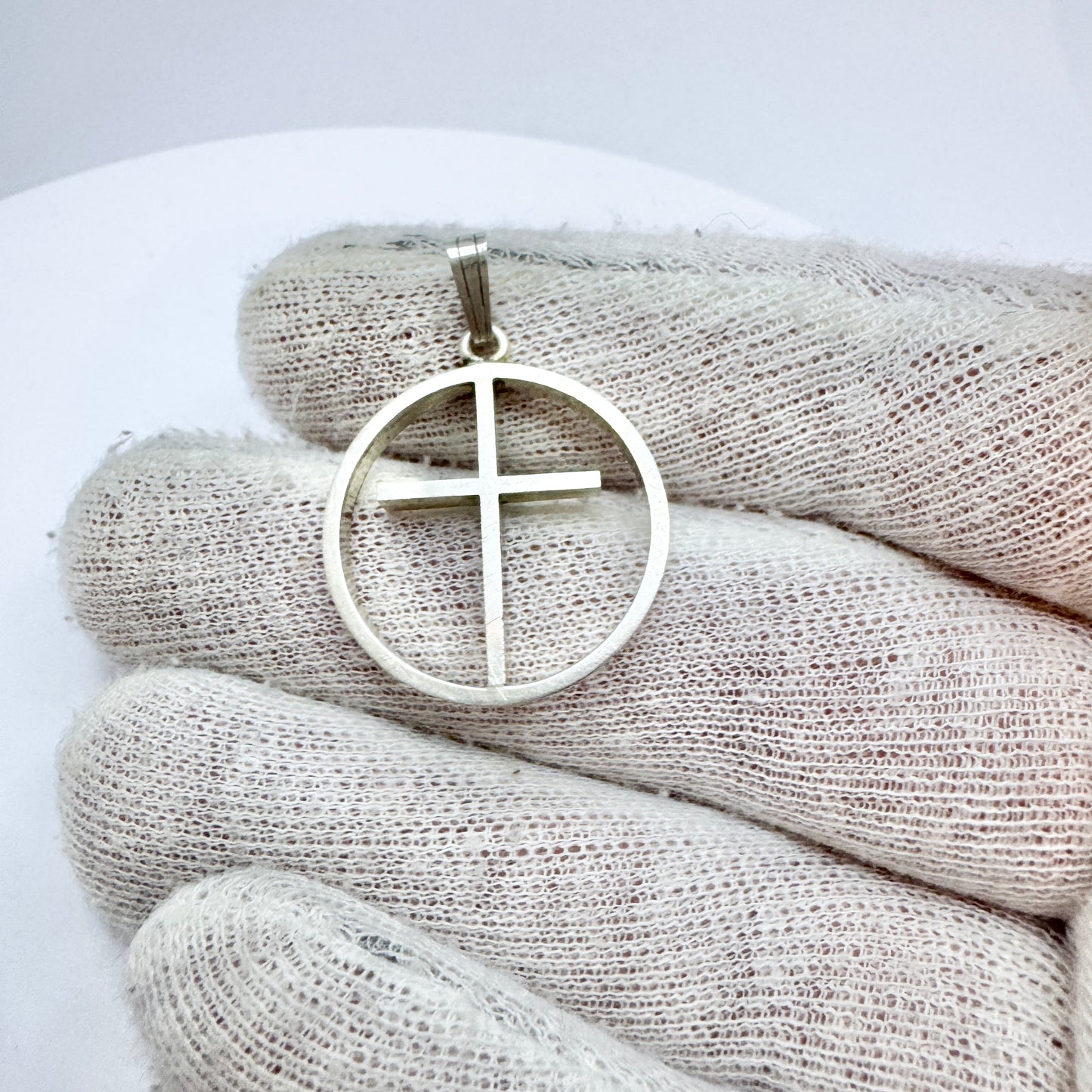 Kordes Lichtenfels, Germany. Vintage Solid Silver Cross Pendant.
